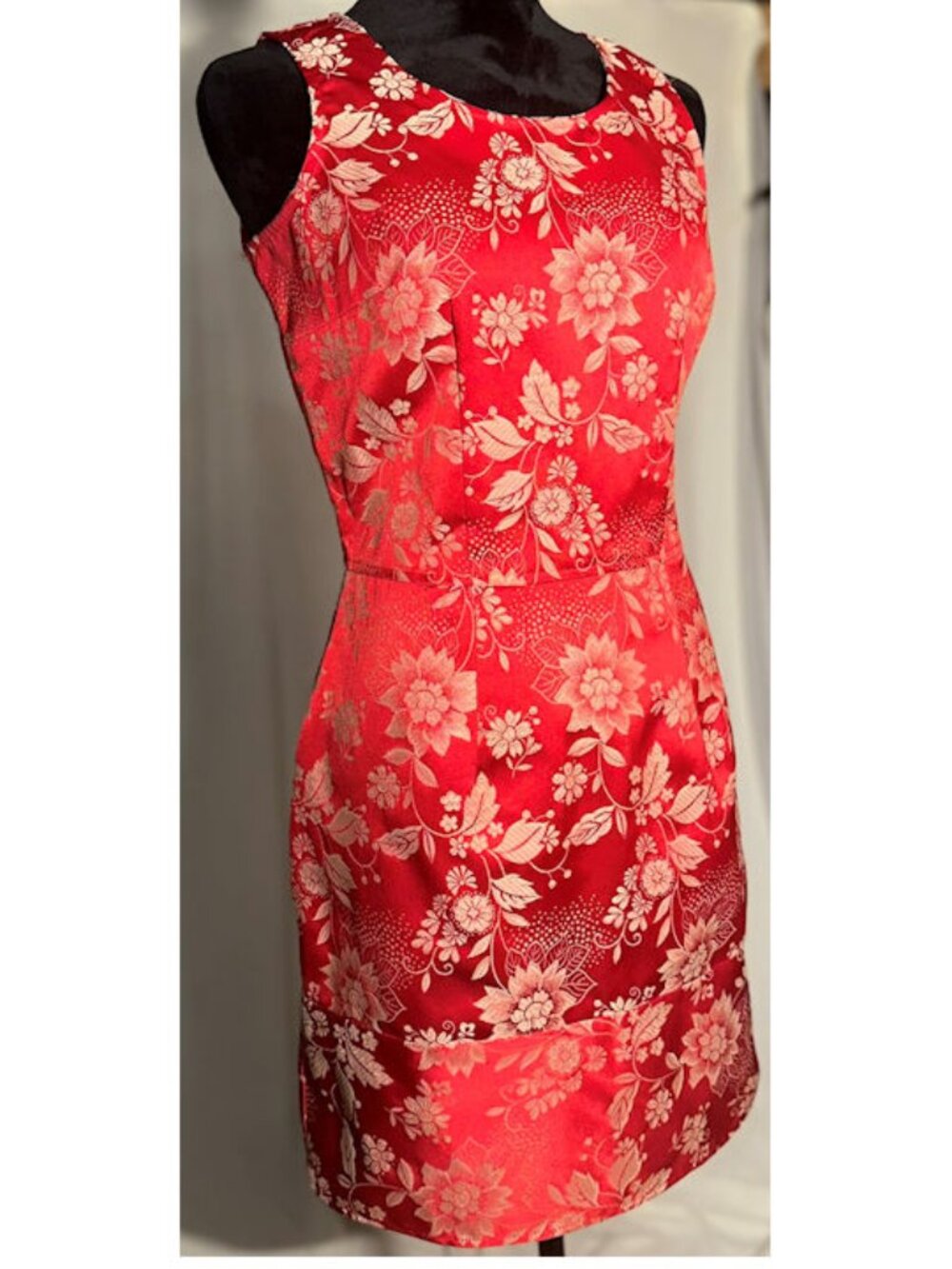 RAMPAGE Asian Dress, Red, Flowered, Sz 5